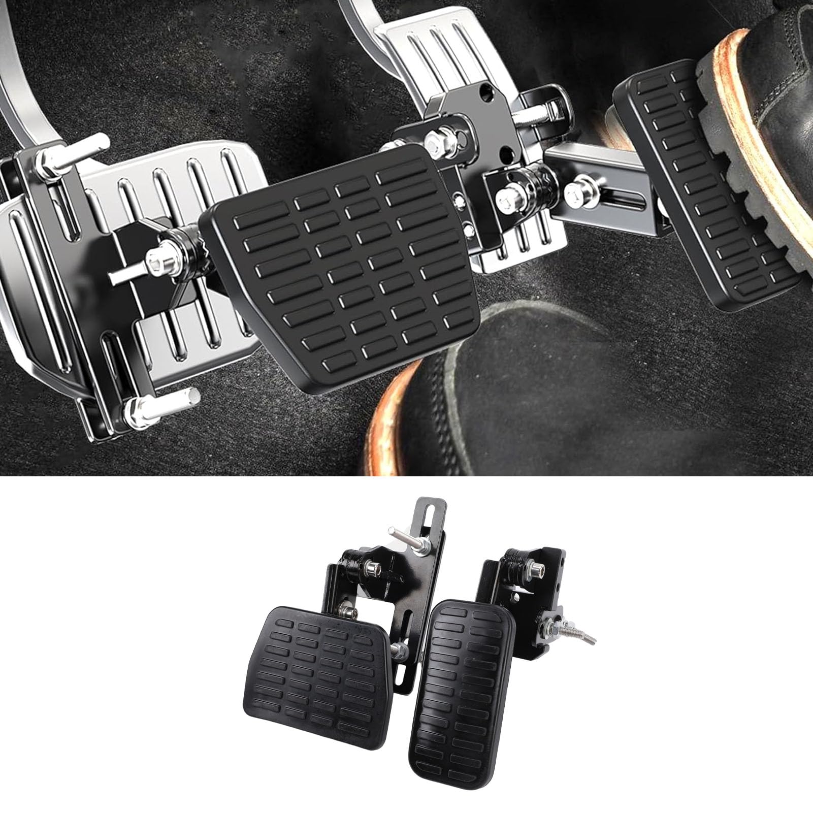 Regulowany pedał Hamulca Gazowego Przedłużenia Pedału dla Krótkich Kierowców Universal Fit Cars Idź do Gokart na Zabawki z Non -slip pokrywą stalową konstrukcję łatwą instalację