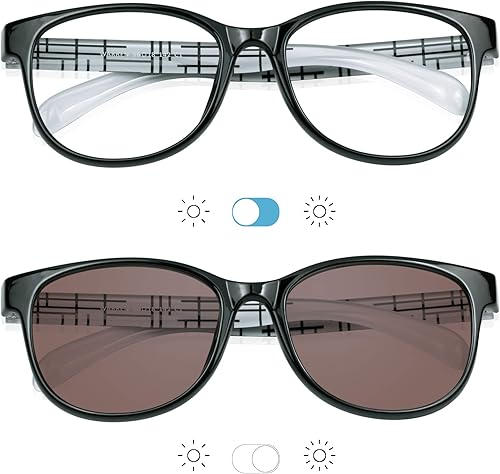 Miniatura 4 de YEIN Bifocal Reading Glasses, Photochromic Brown Grey Sunglasses for WomenMen