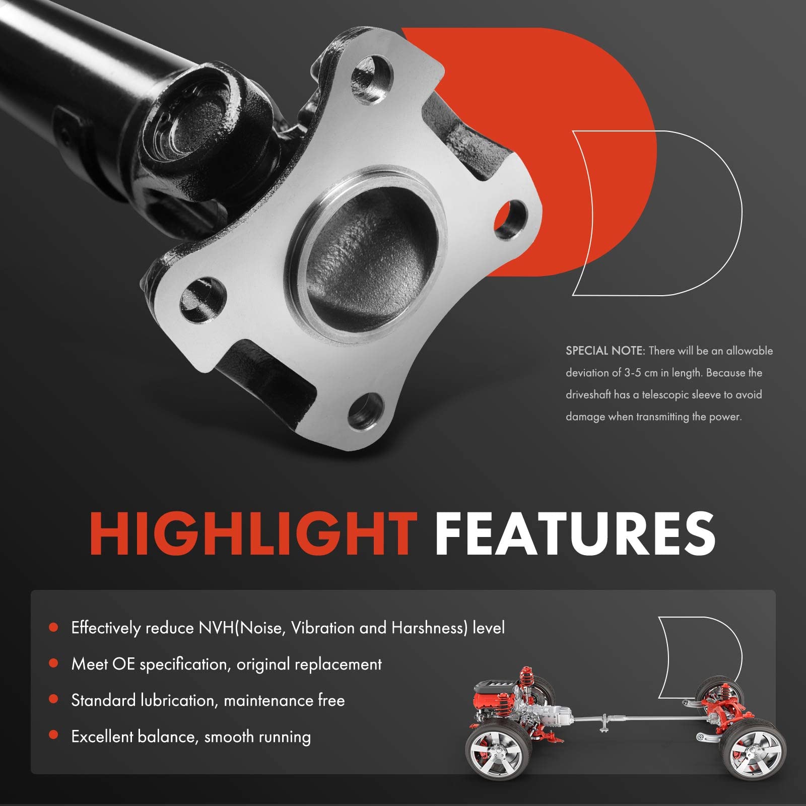 YA-MAN キャビスパ for Pro Limited Model Amazon.com: A-Premium Rear Complete Drive Shaft Prop Shaft