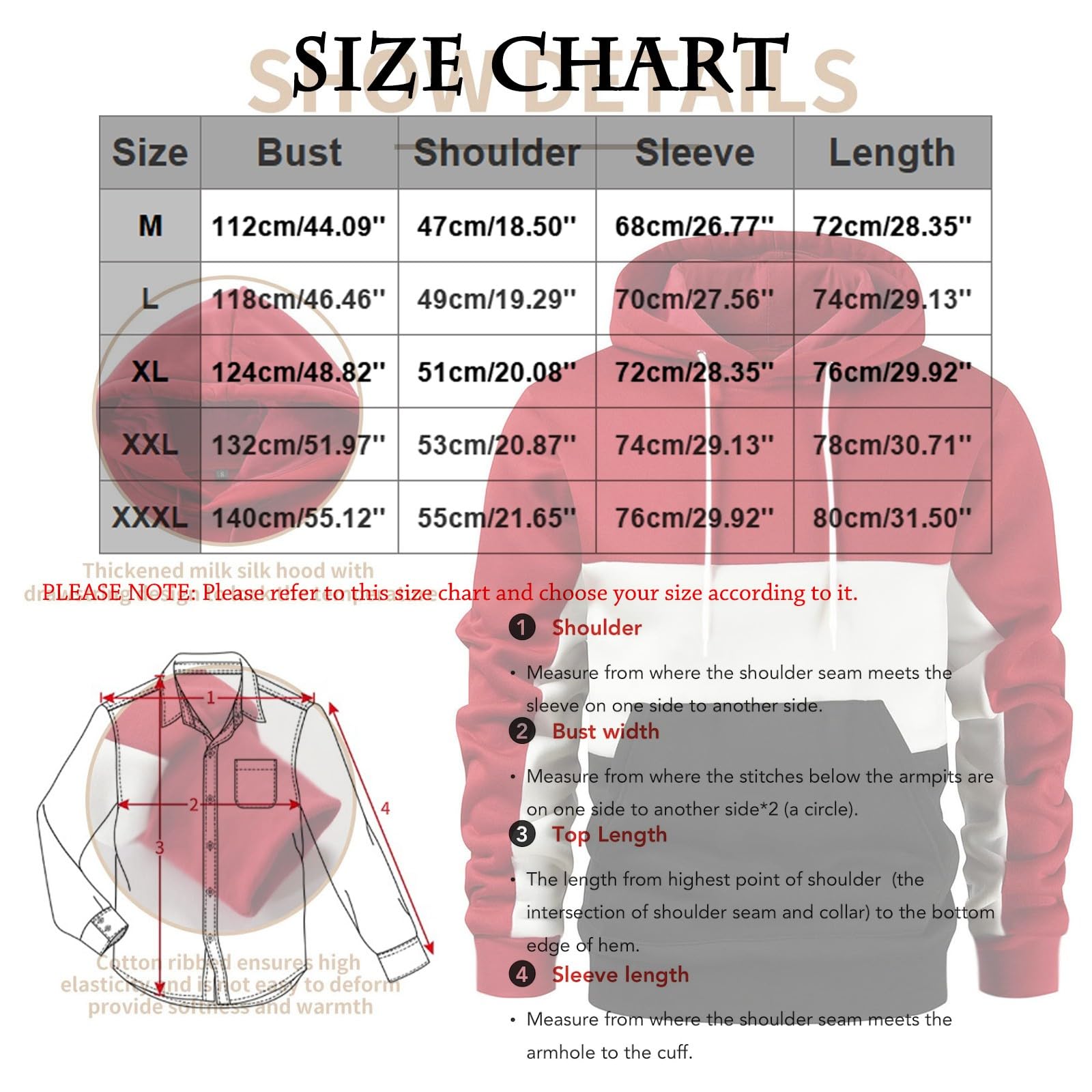 Sweat à capuche doublé en polaire pour homme