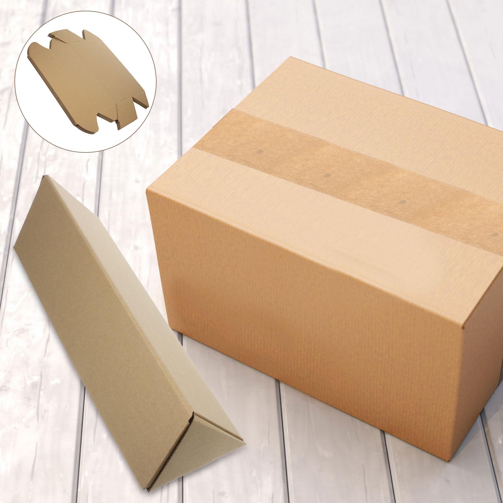 Tube d'Expédition Triangulaire Carton Kraft Rigide 35x8x8 cm Lot de 10 Boîtes Emballage Affiches Œuvres d'Art