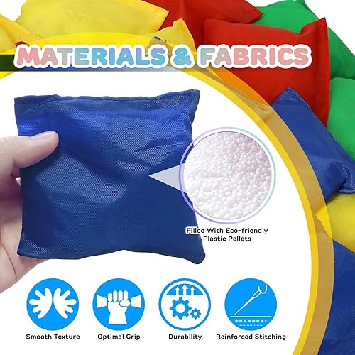 Miniatura 5 de TOY Life Juego de lanzamiento de bolsas de frijoles, Cornhole, juguetes al aire libre para niños de 4 a 8 años, agujero de maíz, juego de cornhole,