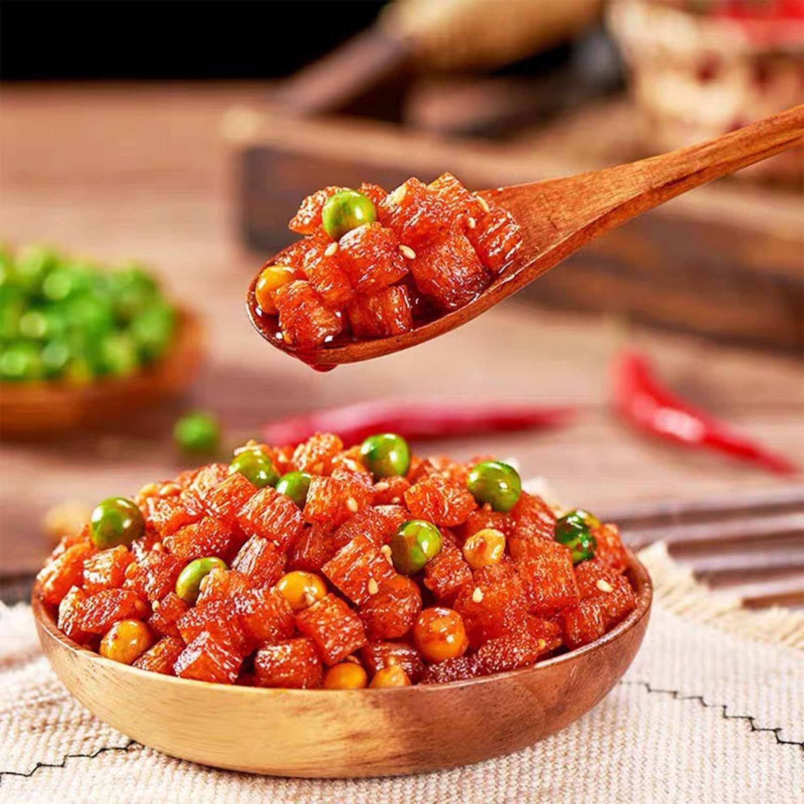 BaiLiSnacky Latiao， snack in stile cinese, a base di grano/peperoncino/spezie, a basso contenuto di zuccheri e calorie, ideali per vegetariani (16 g/confezione) (20 confezioni)