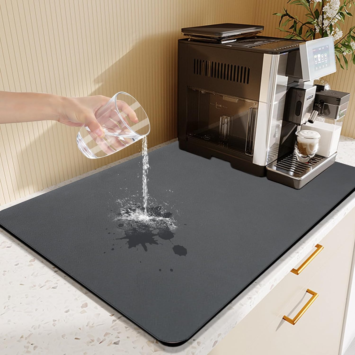 RECLUSE Microfiber Reversible Dish Drying Mats,Drying mat for Kitchen Utensils Drying mat Water Absorbent mats for Kitchen Items(Multi Color) — Amazon image 9