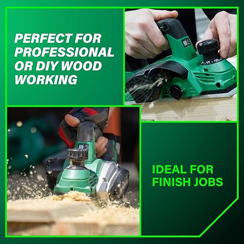 Miniatura 5 de Metabo HPT Cepilladora manual inalámbrica MultiVolt™ de 18 V | Solo herramienta - Sin batería | 3-1/4 pulgadas | P18DSLQ4