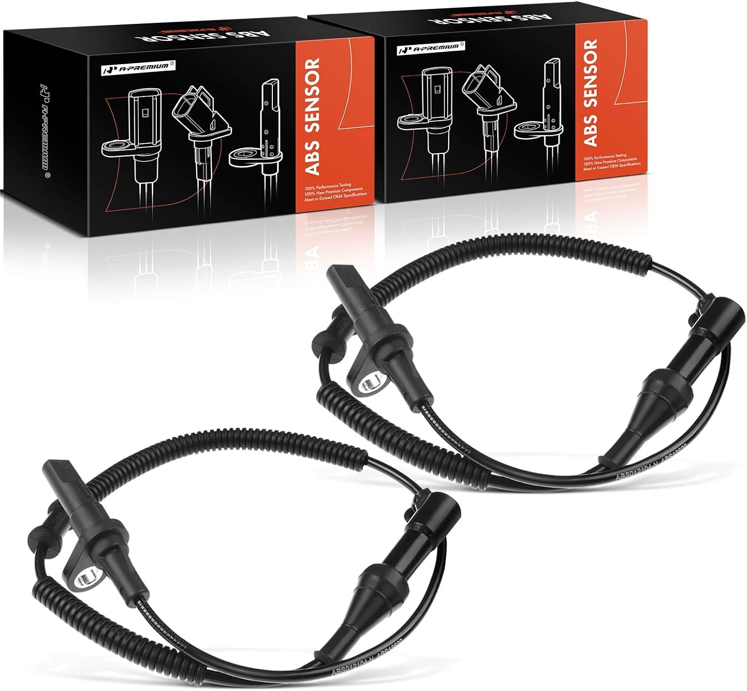 A-Premium ABS Wheel Speed Sensor Compatible with Mercedes-Benz Models - C300/C350 2008 2009 2010 2011 - Rear Driver and Passenger Side, (2-PC Set), Replace# 8R3Z2C190A, 9R3Z2C190A