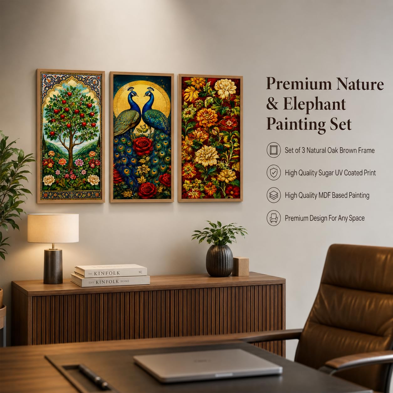 Vintage Botanical Wall Art Set - 3 Paintings -2 Vintage Botanical Wall Art Set - 3 Paintings -2