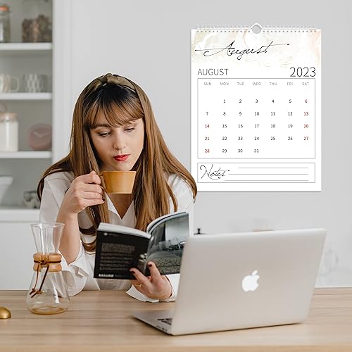 Miniatura 4 de Calendario de pared 2023 2023-2024-enero 2023 a junio 2024 15 x 11 pulgadas calendario de pared 2023 con color estético calendario mensual con
