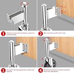 Spring Loaded Gate Caster Wheel 6”, Heavy Duty Gate Wheel for Wooden Gates, 600 Lbs Load Capacity, 360 Degree Swivel