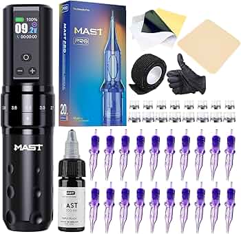 Amazon.com: Mast Tattoo Fold2 Pro Tattoo Gun Kit Complete Tattoo