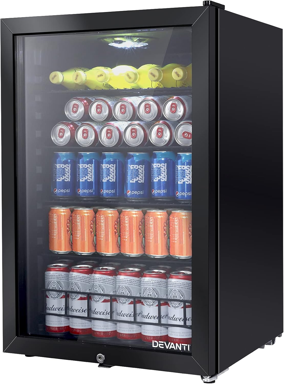 Devanti Bar Fridge, 115L Mini Fridges Organiser Refrigerator Chest