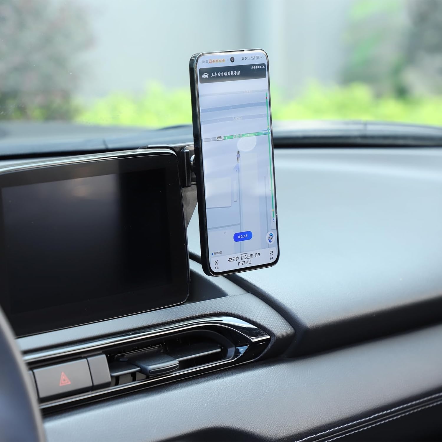 Phone Holder for Mazda MX-5 2016-2025/ Fiat 124 Spider 2017-2020 Accessories, Dash Panel Navigation Screen Cell Phone Mount Bracket, Dash Clip, Center Console Mobile Phone Stand Clamp, ABS (Type E)