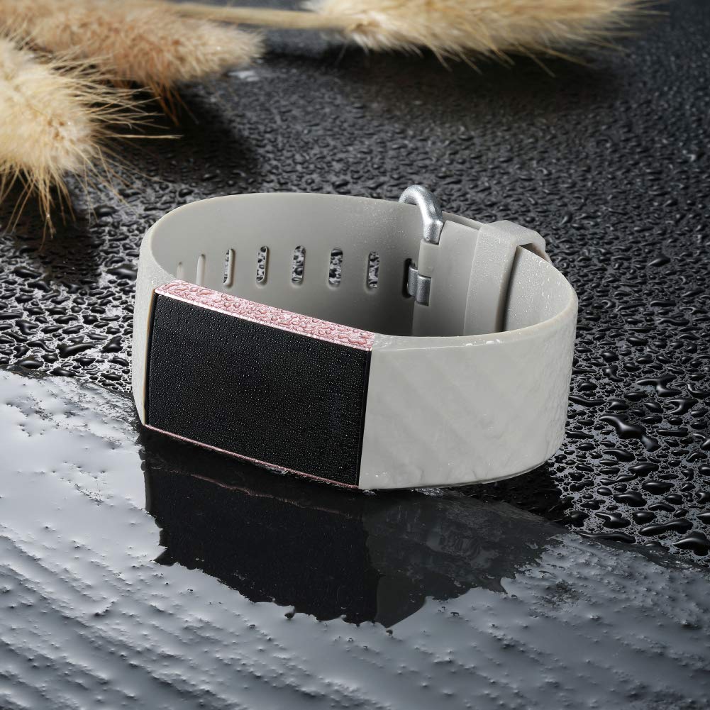 GEAK Strap Compatible for Fitbit Charge 3/4, Adjustable Classic Replacement Wristband, Activity Tracker for Women Men Small Grey - Image 2