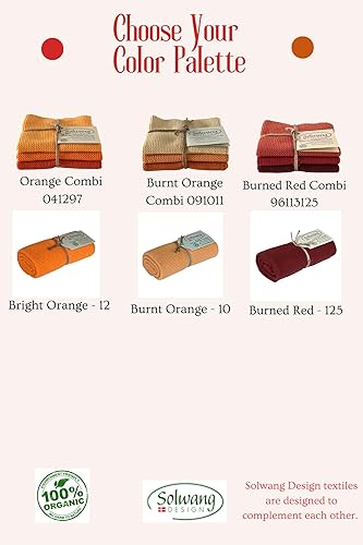 Miniatura 6 de Toallas de mano de cocina de algodón danés 100% algodón orgánico, hechas en la India (amarillo brillante orgánico)