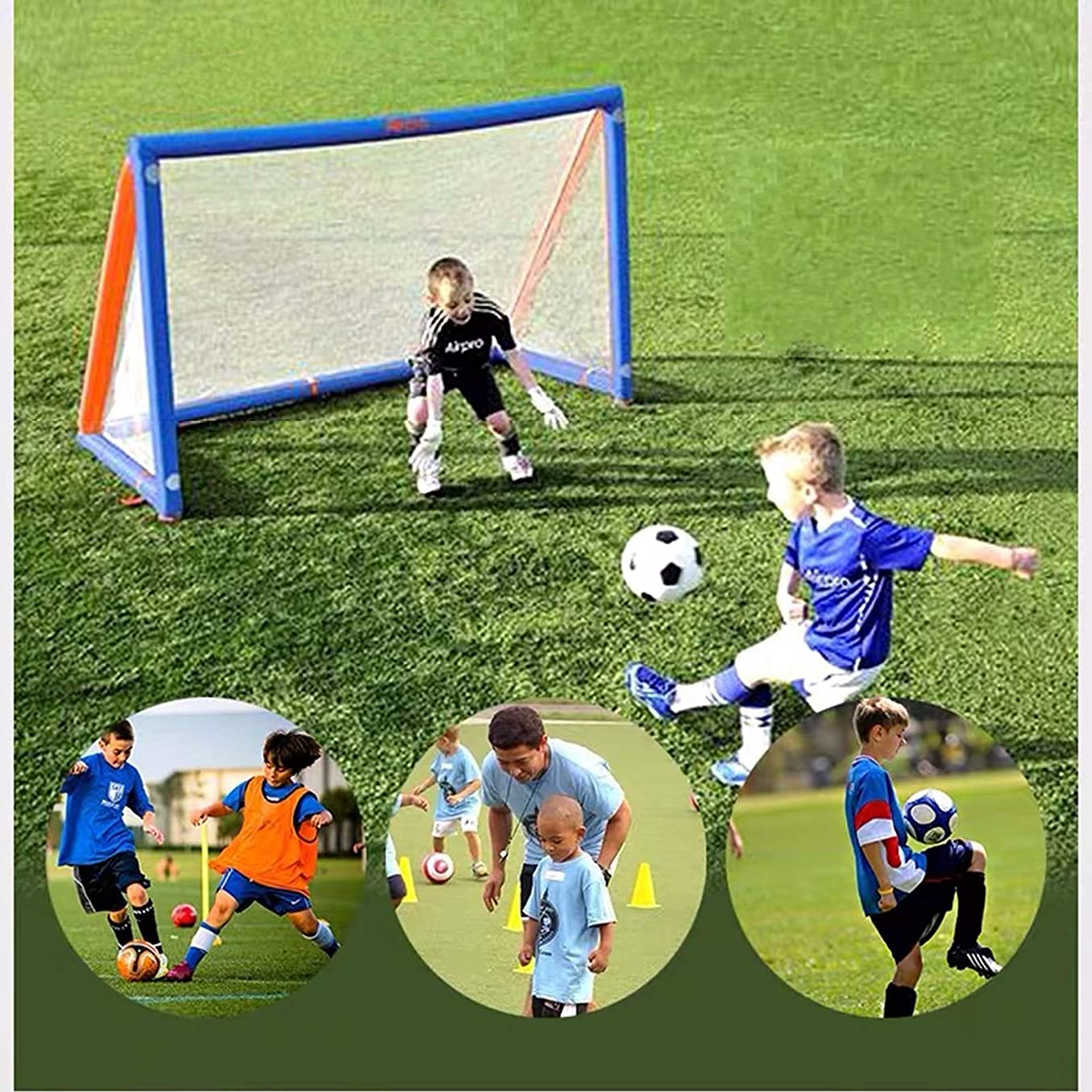 Portería de Fútbol Red de Fútbol para Niños Soporte portátil de Entrenamiento de fútbol para niños, portería de fútbol para jardín al Aire Libre, Adecuada para Clubes Escolares en casa HSWYJ