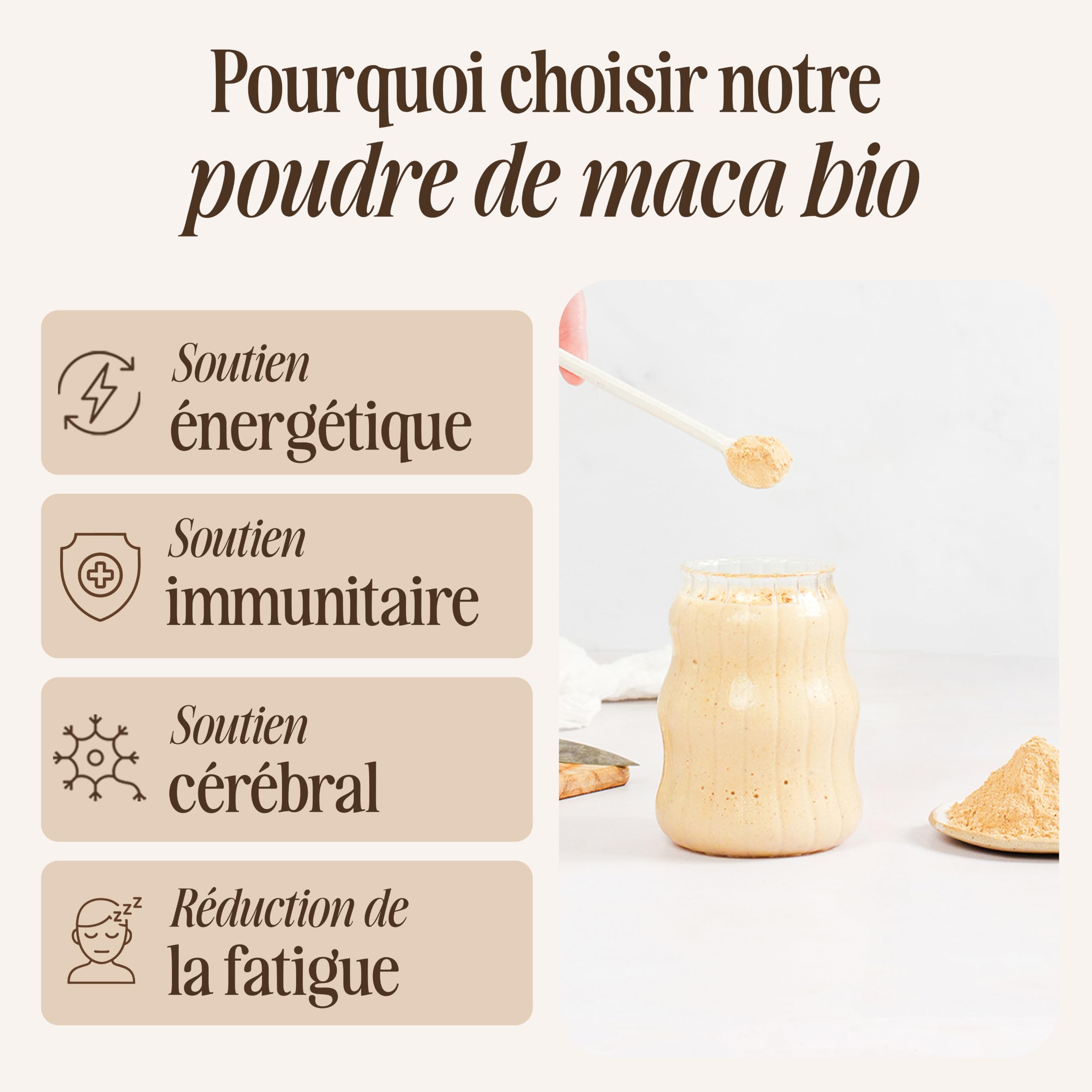 Sevenhills Wholefoods Poudre de maca biologique 1kg du Pérou, poudre de racine de maca pure, végétalienne, sans gluten, sans OGM, casher