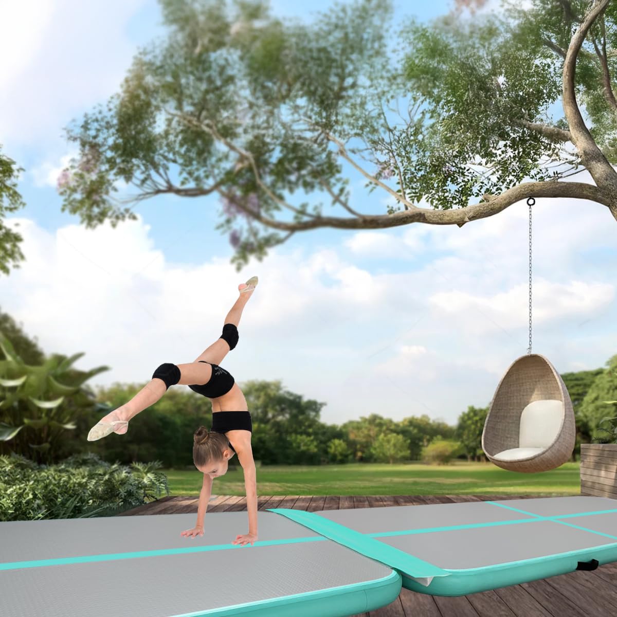 100cm Air Track Verbindungsband für aufblasbare Tumbling Matte Connector Tape Gymnastik Yoga Camping Yoga Sportmatte