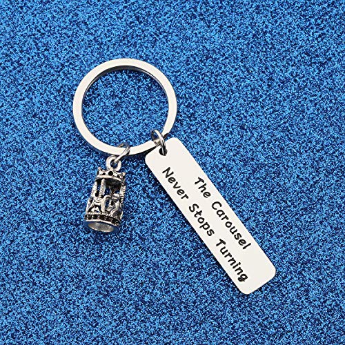 WUSUANED The Carousel Never Stops Turning Horse Carousel Charm Bangle Bracelet Inspirational Jewelry Gift2