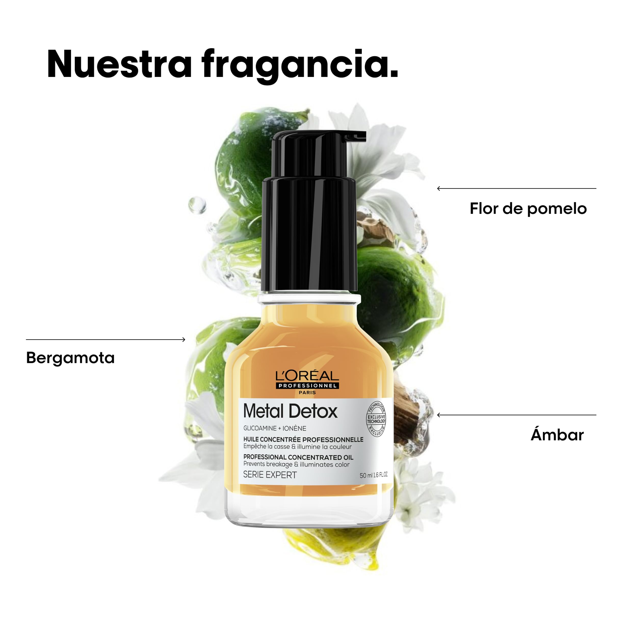 L'Oréal Professionnel Metal Detox Aceite Concentrado Protector Térmico Anti-Rotura 50 ml