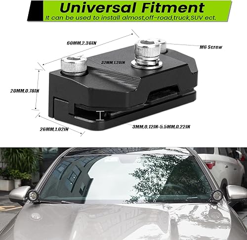 Miniatura 4 de Soportes de luz de zanja para montaje de capó  2 soportes de montaje universales para barra de luz LED, bisagra de capó, pilar, vaina, soporte de