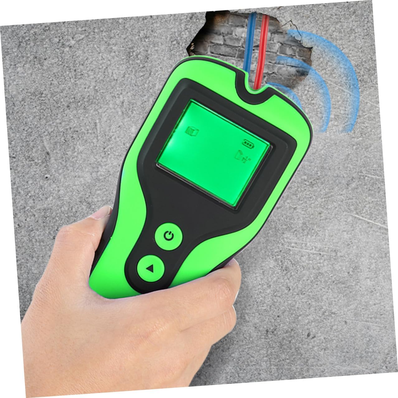 SHINEOFI Wall Detector Finder Metal Wood Scanner Electronic Sensor for Joist and Live Wire Detection, Cordless Green Plastic Wall Scanner for Home Improvement