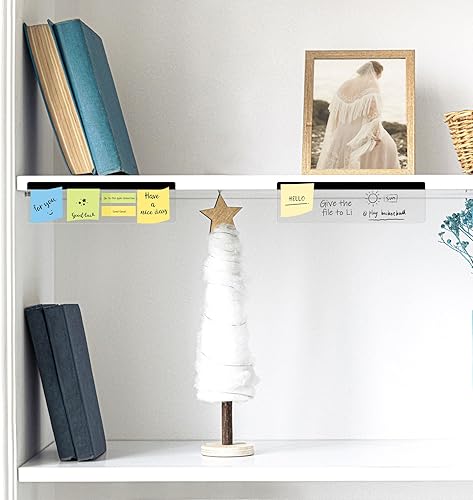 Miniatura 8 de DOLLAR BOSS Tableros de notas para monitor para computadoras, 2 piezas, accesorios de escritorio de oficina, 11 x 3.1 pulgadas, panel lateral de