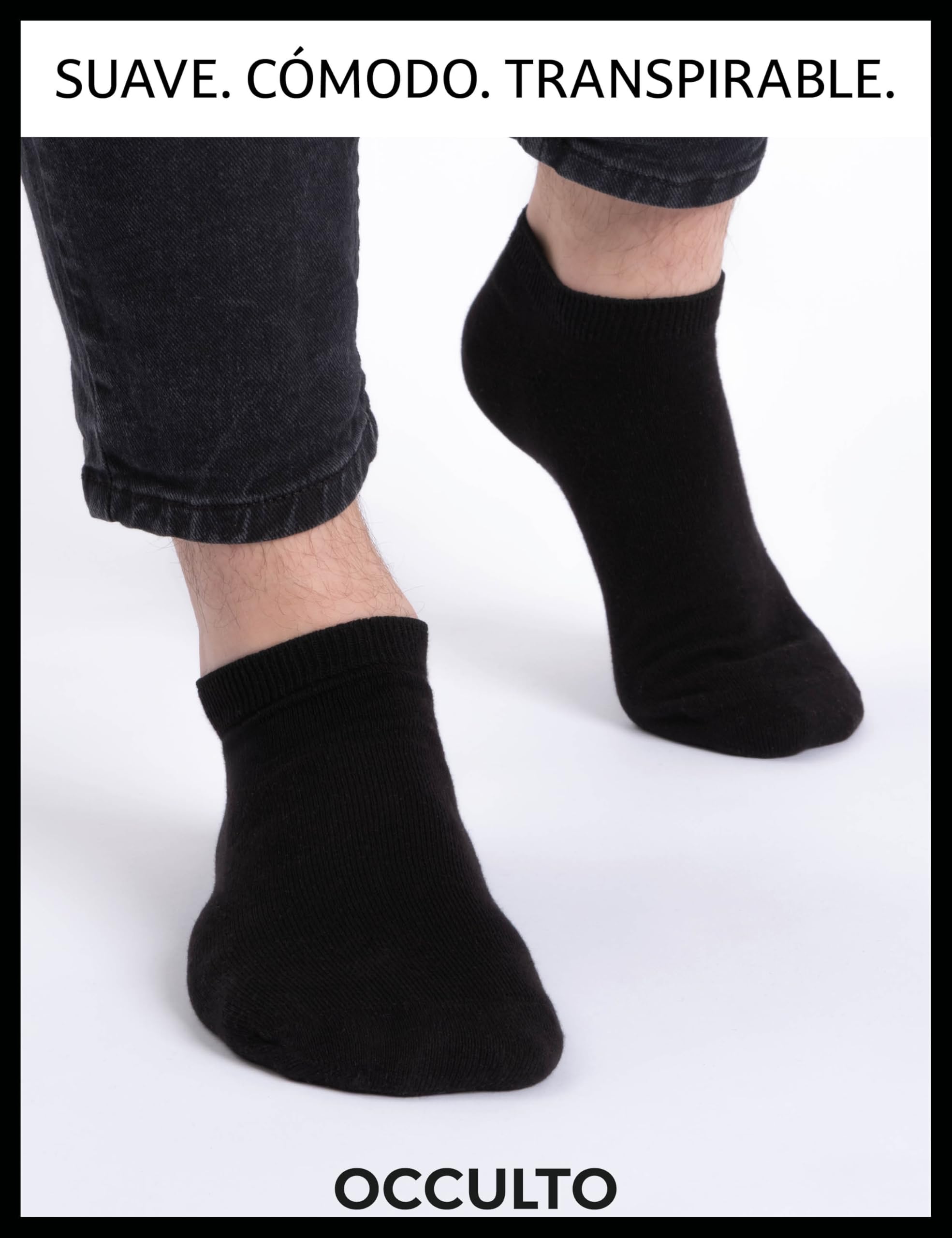 Occulto calcetines tobilleros 100% algodón hombre pack de 10 pares (modelo: Ingmar)