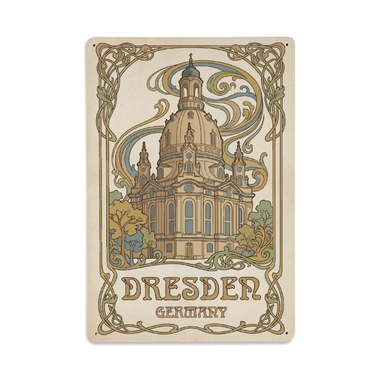 Germany Dresden Travel Retro Metal Tin Sign
