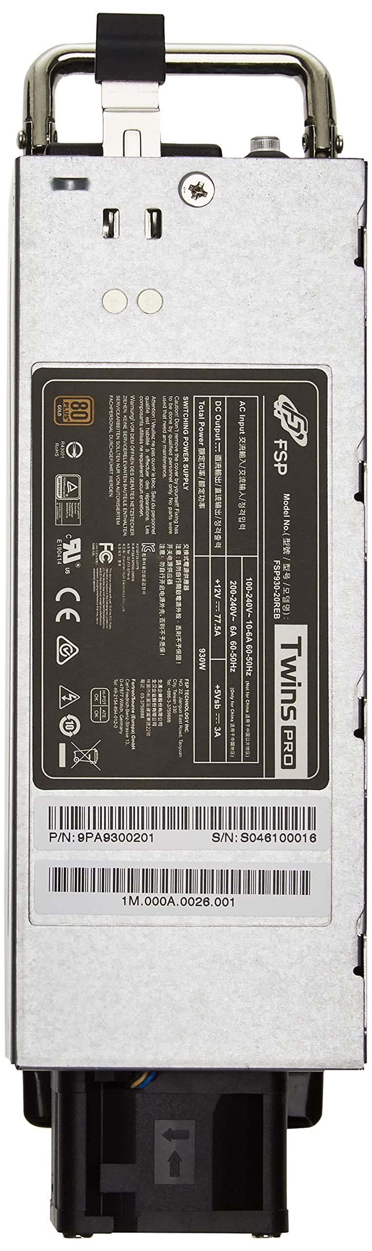 FORTRON FUENTE DE ALIMENTACIÃ“N DE SERVIDOR FSP FSP930-20REB