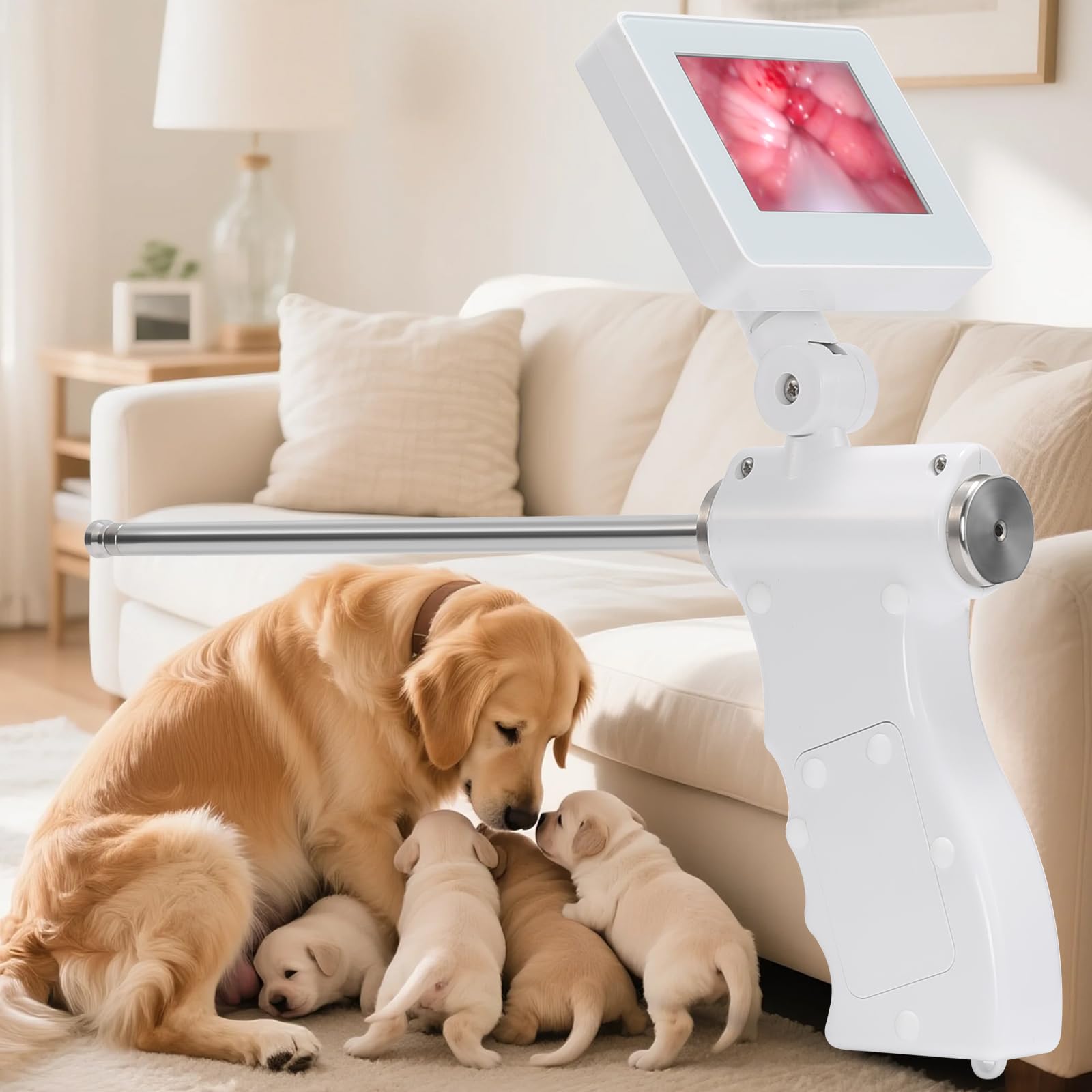 NEWTRY Artificial Insemination AI Gun Dog Visual Video Breeding Device Veterinary Tube Needle Gun for Medium or Large Dog