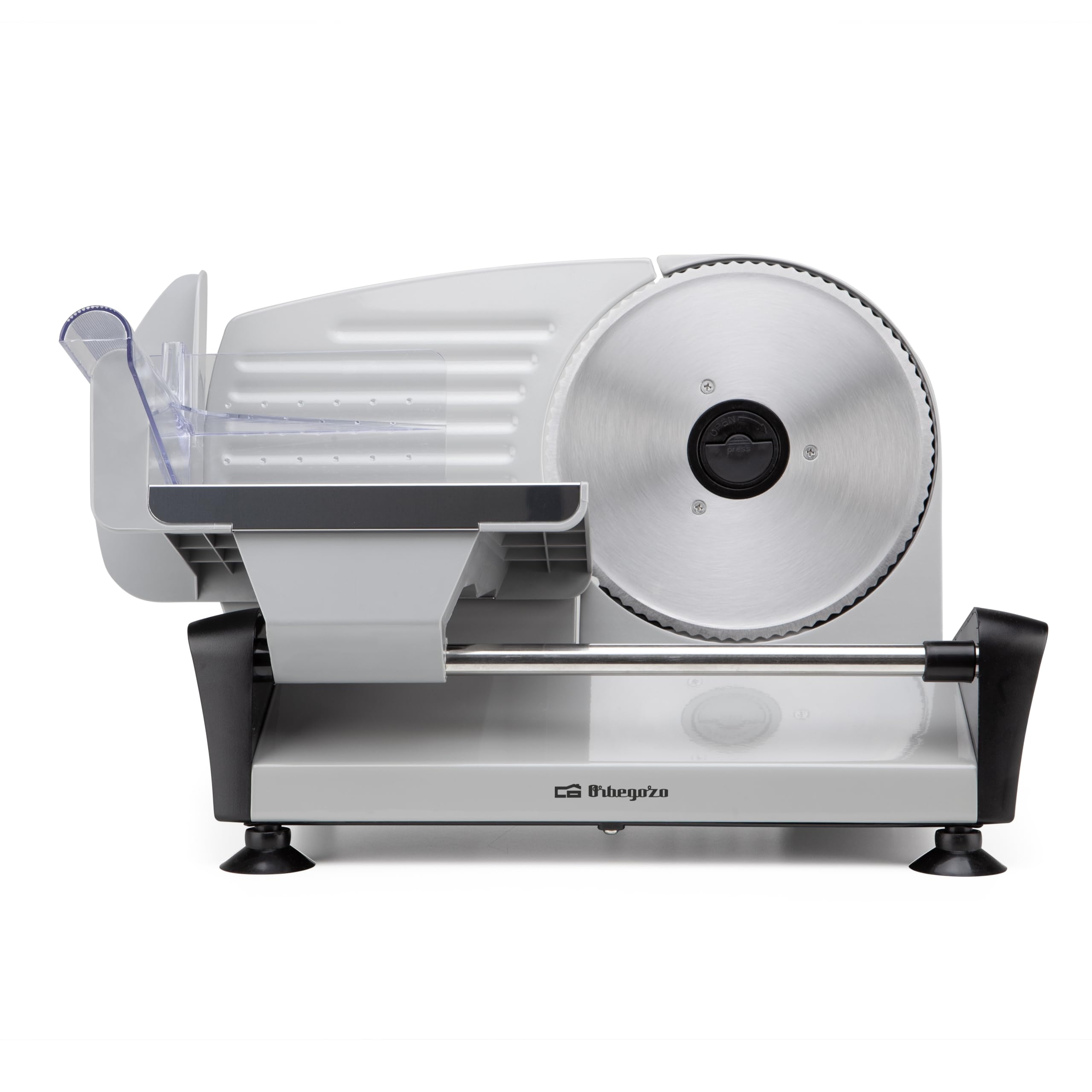 Orbegozo MS 4580 Cortafiambres de Acero Inoxidable, 150 W, 40 x 25 x 23 cm, Ajuste de Grosor 0-15 mm, Cuchilla de 190 mm