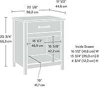 Vista 3 de Sauder Cannery Bridge Night Stand with Spacious Drawer, Nightstand for Bedroom, Sindoori Mango Finish
