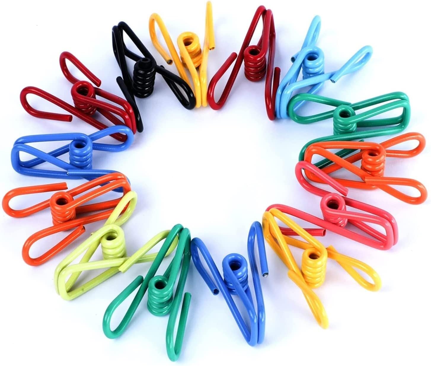 Non Slip Clothes Pegs,Laundry Pegs, 20 Pack Clothes Pins Assorted Chip Bag Clips Utility Colorful Sealer Compatible With Sealing Food Paper Holder Clothesline Clip