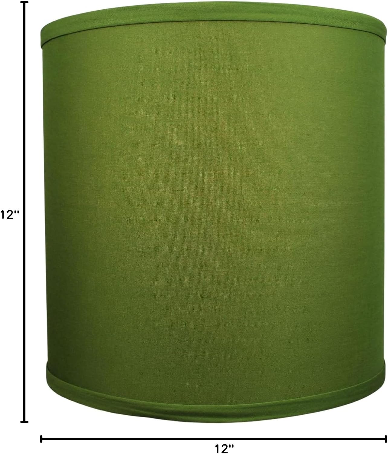 FenchelShades.com 12" Top Diameter x 12" Bottom Diameter 12" Height Cylinder Drum Lampshade USA Made (Avocado)