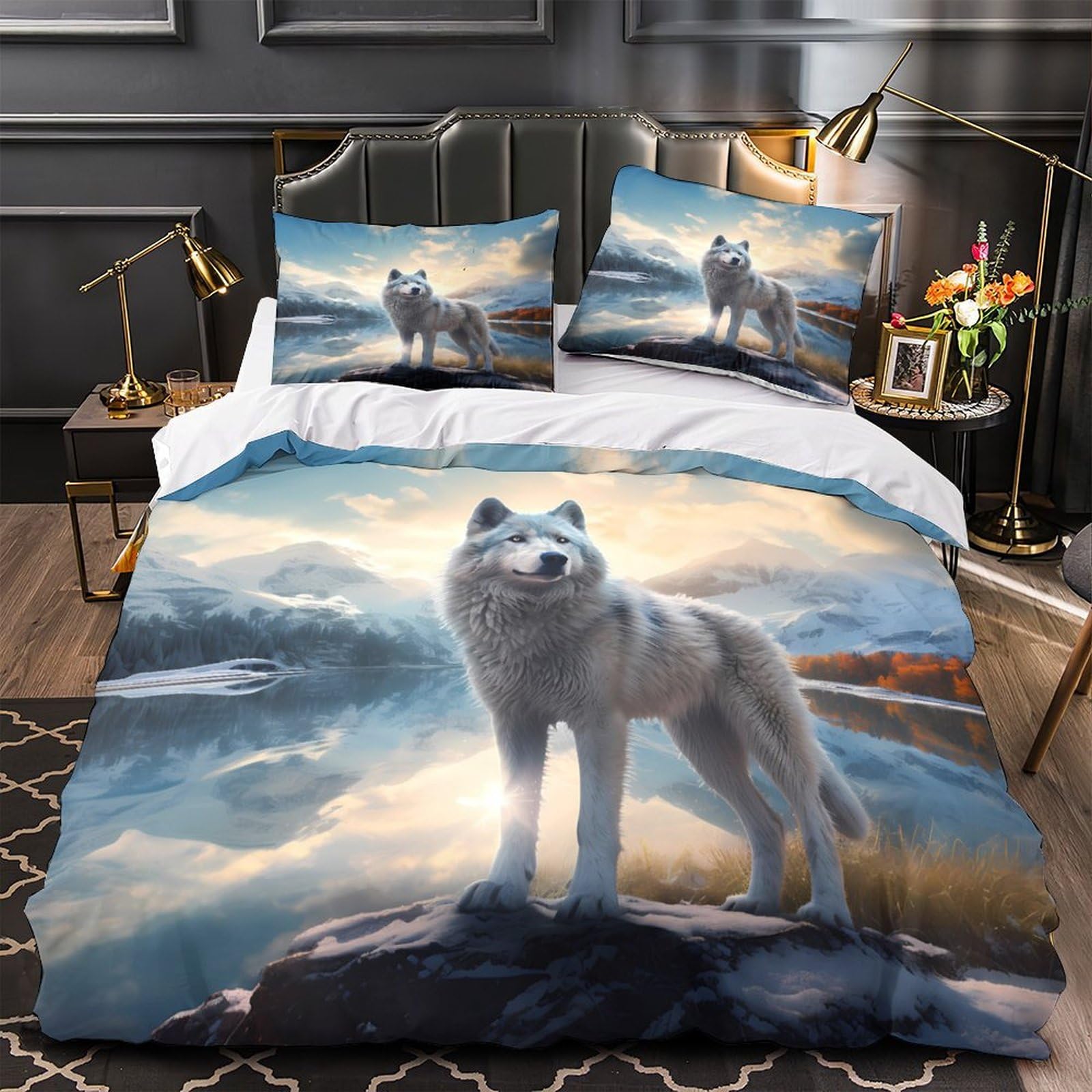 Parure de lit bonhomme de neige super king housse de couette 3d