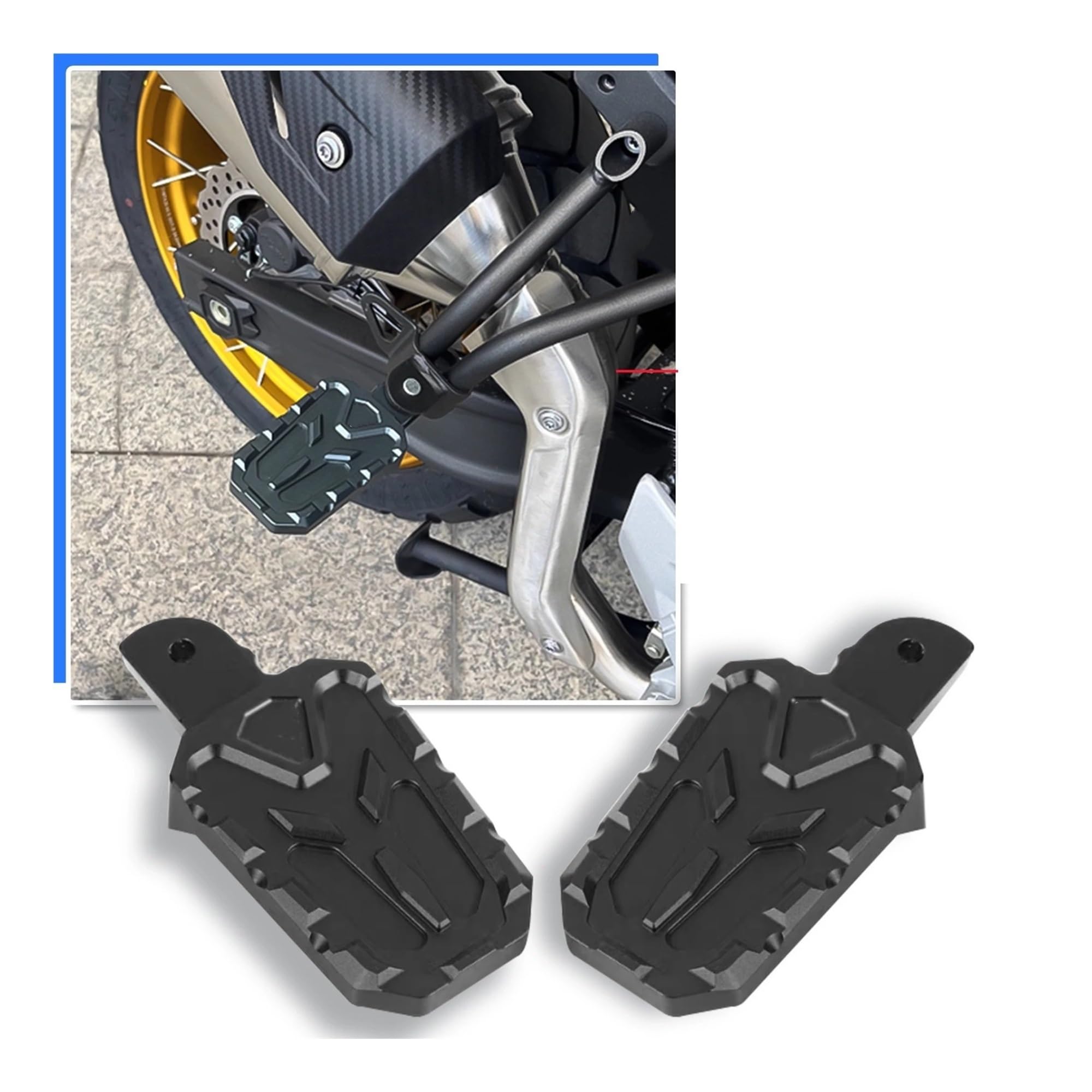 Pasajero Estriberas Moto para VOGE para DS525X DS 525X DSX525 525 DSX Accesorios Motocicleta Extensión Delantero Trasero Asiento Antideslizante Pedal Freno Reposapiés(3)