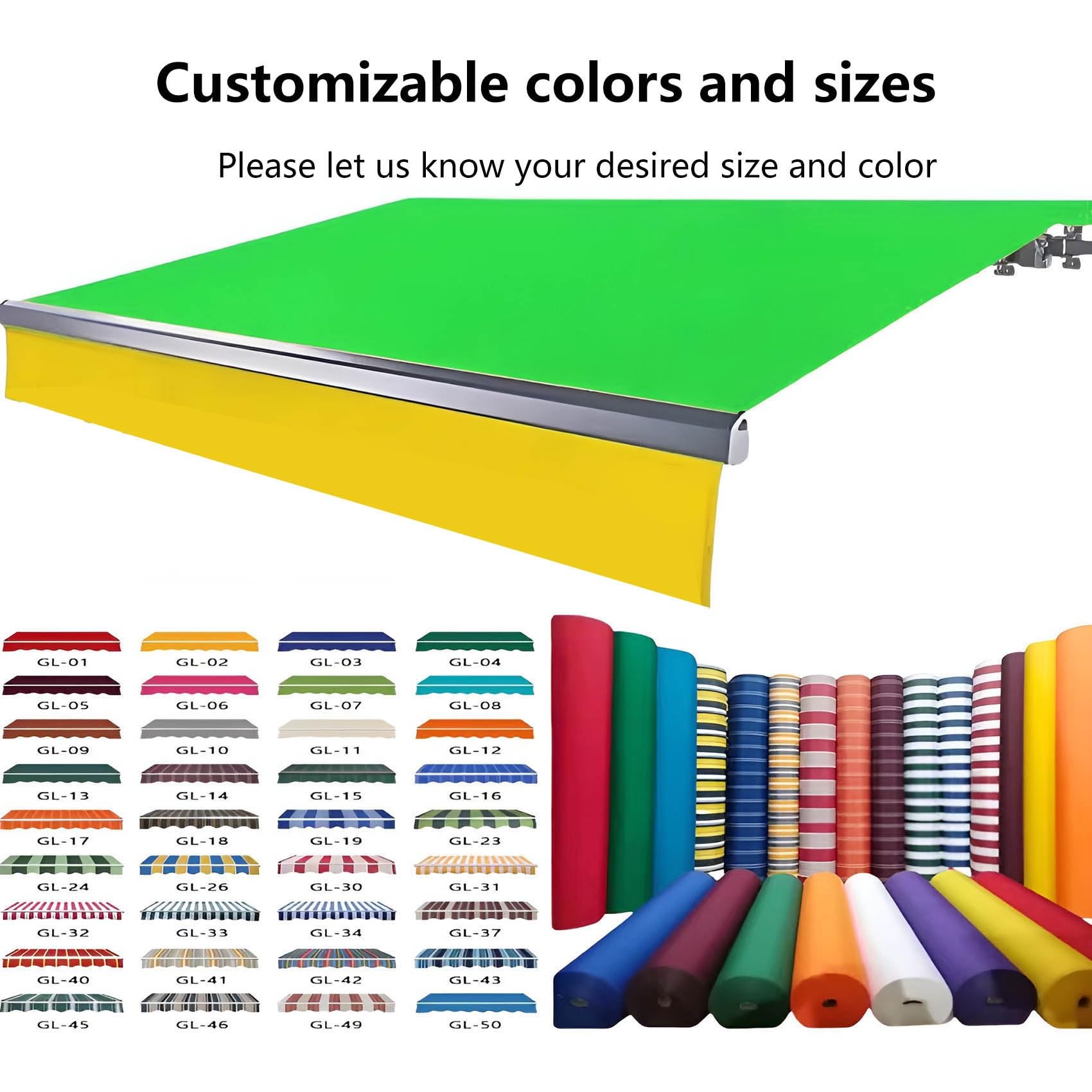 Tela retráctil de repuesto para patio, 300 x 250 cm, impermeable, resistente a los rayos UV, para puertas y Dec Sune, 400 x 300 cm