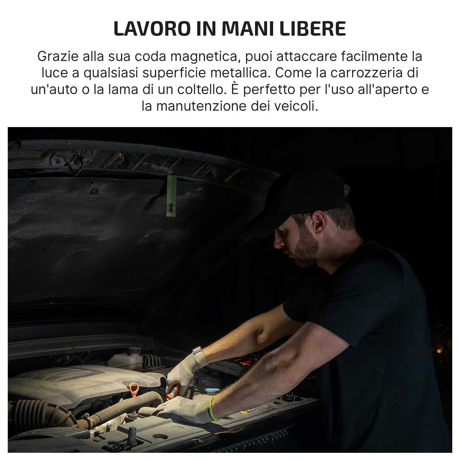 OLIGHT ArkPro Torcia LED ricaricabile USB, leggera e portatile, 1500 lumen | portata di 205, rilevamento di banconote false tramite raggi UV, fissaggio magnetico, ideale per il campeggio e le escursioni