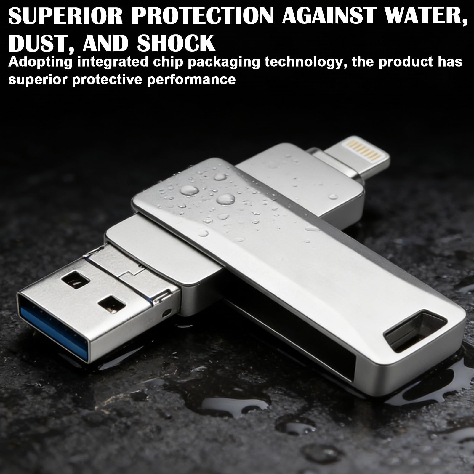 USB-stick 256 GB, pamięć USB-C do iPhone i Android, 3-w-1 dwukierunkowy USB-stick do telefonu komórkowego z portem USB-C i USB-A, kompatybilny z iPhone, iPad, MacBook, PC