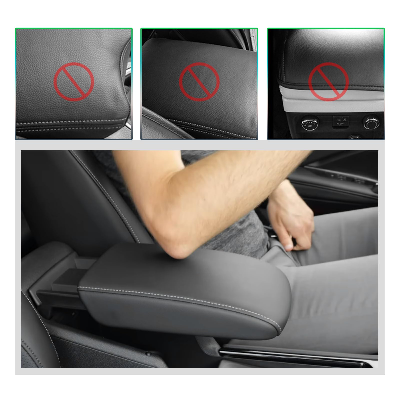 GAFAT Compatible avec VW T-Roc 2026 2027 Housses d’Accoudoir, Console Centrale Protection pour T ROC II 2 Life Style R-Line Accessoires, en Cuir Synthétique Microfibre, Anti-rayures, OEM d'Origine