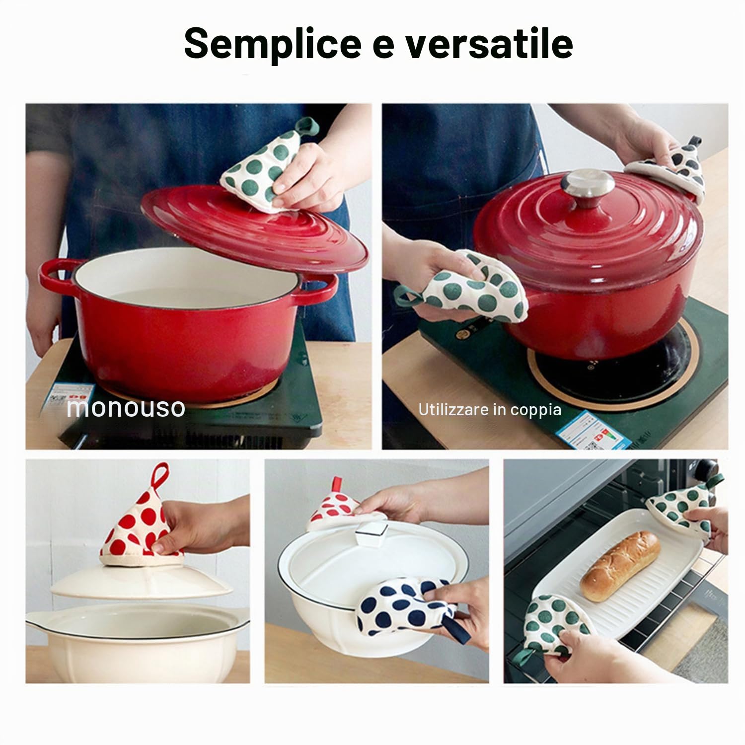 4 Pezzi Mini Guanti Da Forno Cotone De Triangolo Guanti Da Cucina Addensare Presine Da Cucina De Triangolo Guanti Da Forno Conici Presine Cappuccio Da Cucina