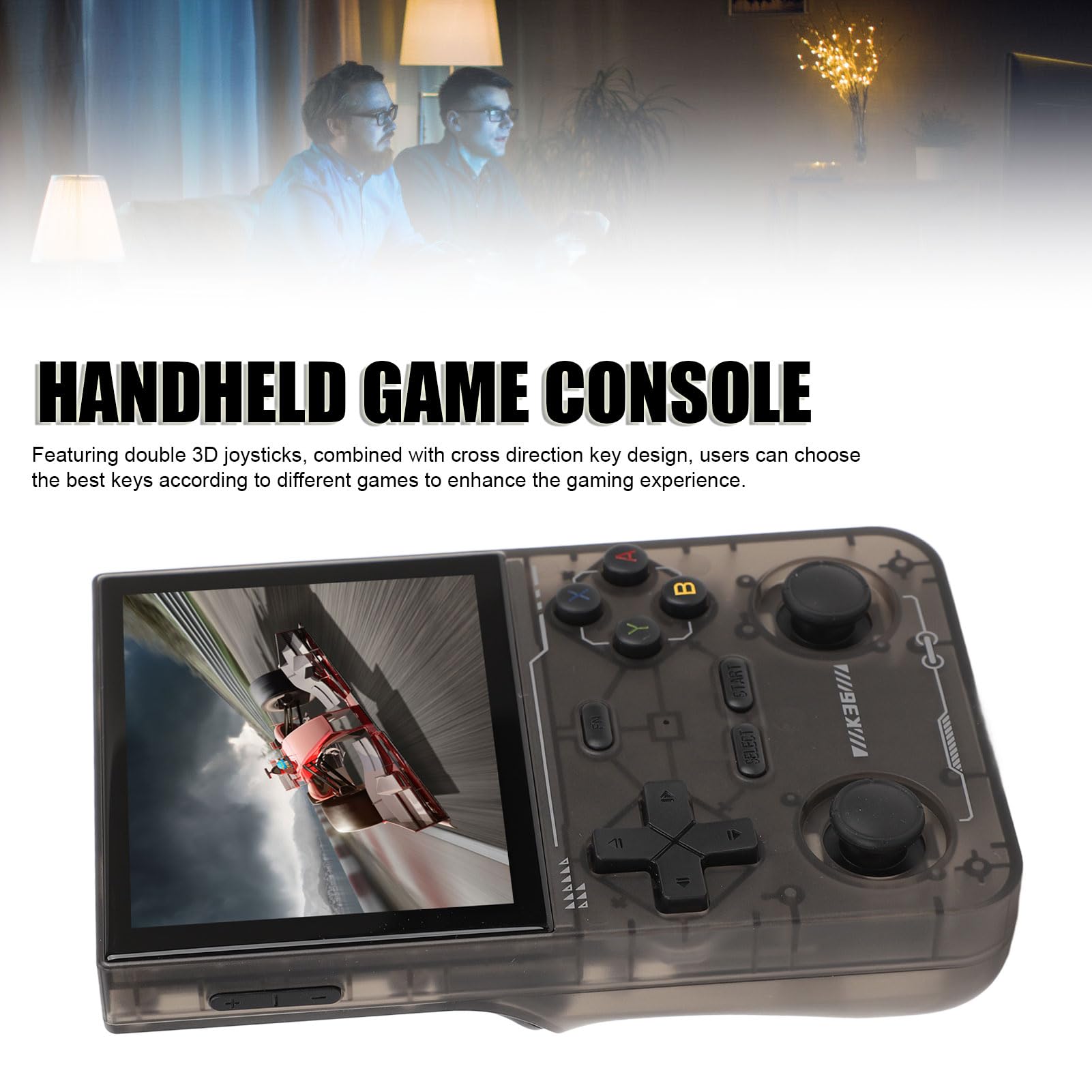 Yctze Joystick Reproductor de Juegos Portátil Pantalla de 3,5 Pulgadas Tarjeta de Memoria 64G para CPS1 CPS2 CPS3FBA Consola de Juegos Portátil Retro con Pantalla 640x480 Batería de