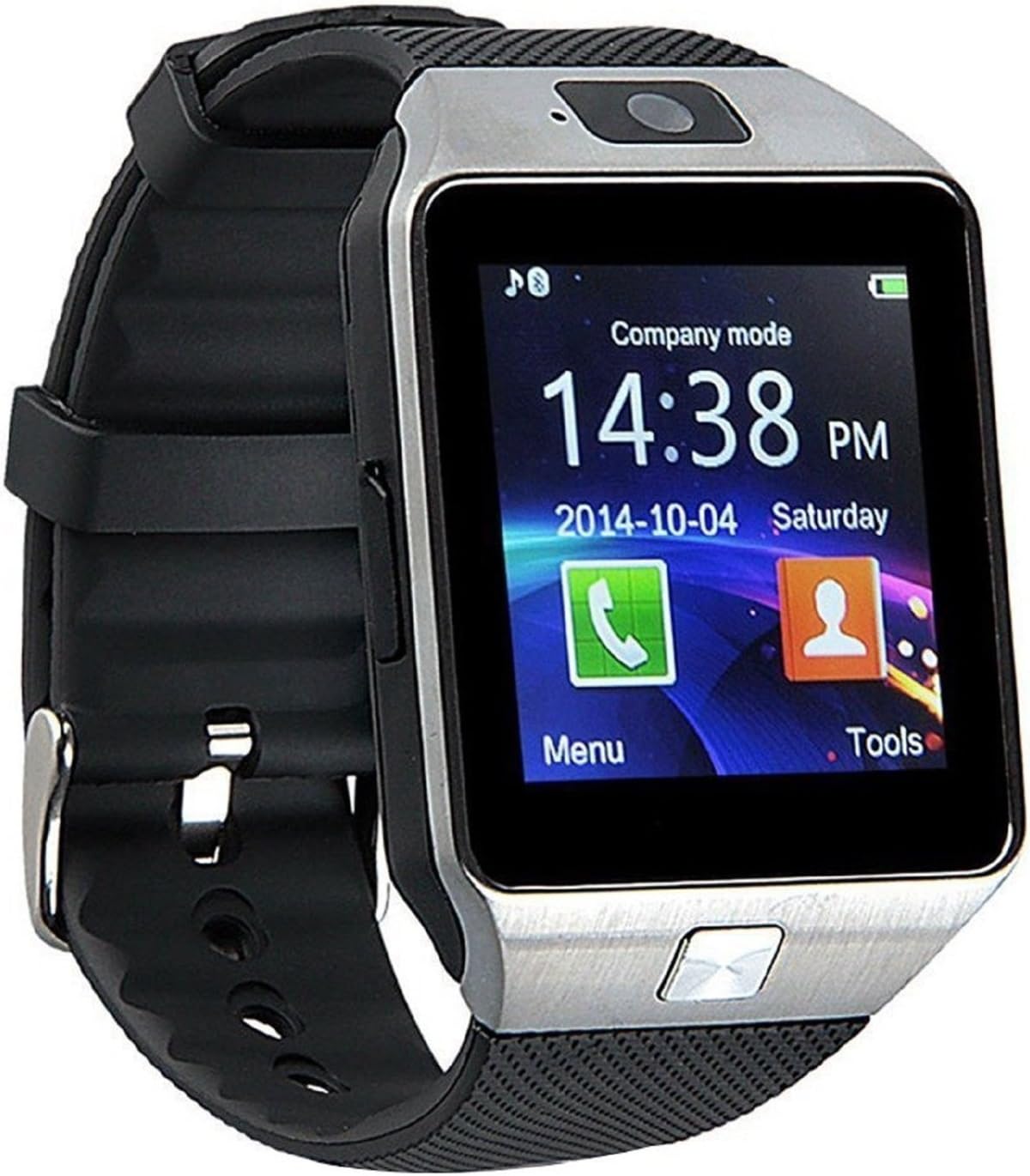 Reloj Inteligente con Cámara Tf/Ranura de Tarjeta Sim, Análisis de Sueño,  Podómetro, Anti-Pérdida, Fitness Tracker, Alertas de Mensajes Para  Teléfonos Inteligentes Android y Ios, Plata : Amazon.es: Electrónica