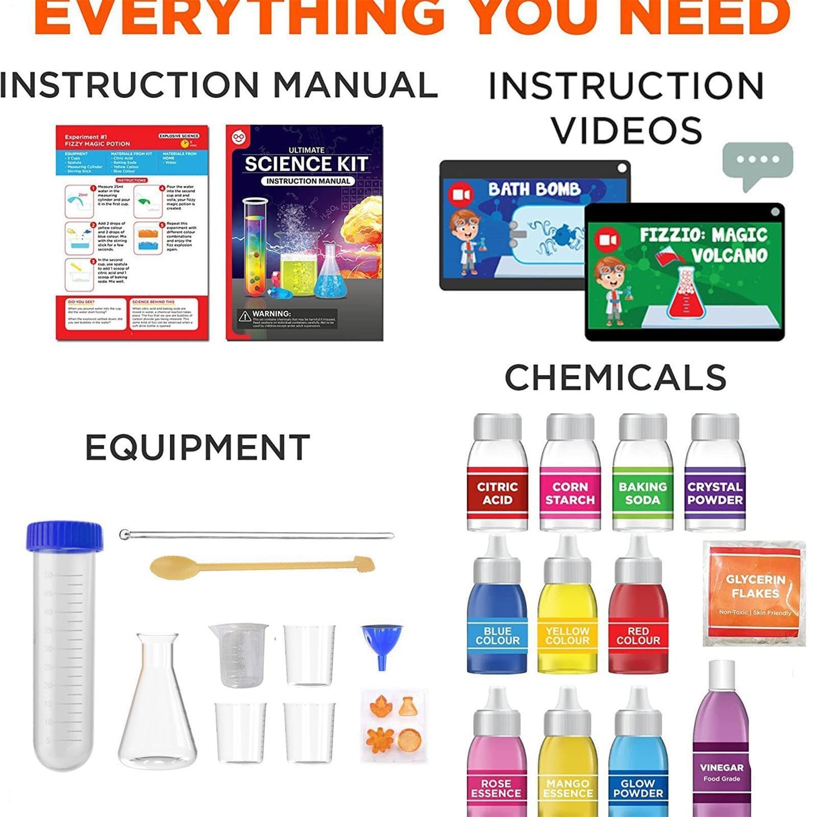 Experimentos De Ciencia Infantiles Laboratorio Científico STEM Educativo