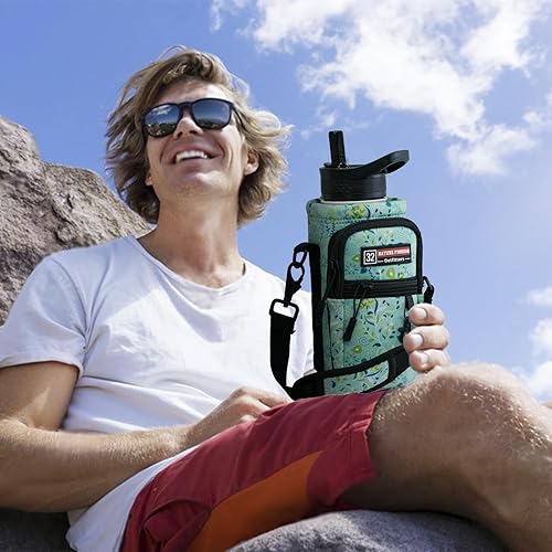 Miniatura 113 de NATURE PIONEOR Water Bottle Holder with Strap,Water Bottle Carrier Bag Sling Sleeve with Adjustable Shoulder Strap & Handle and Large Phone Pocket