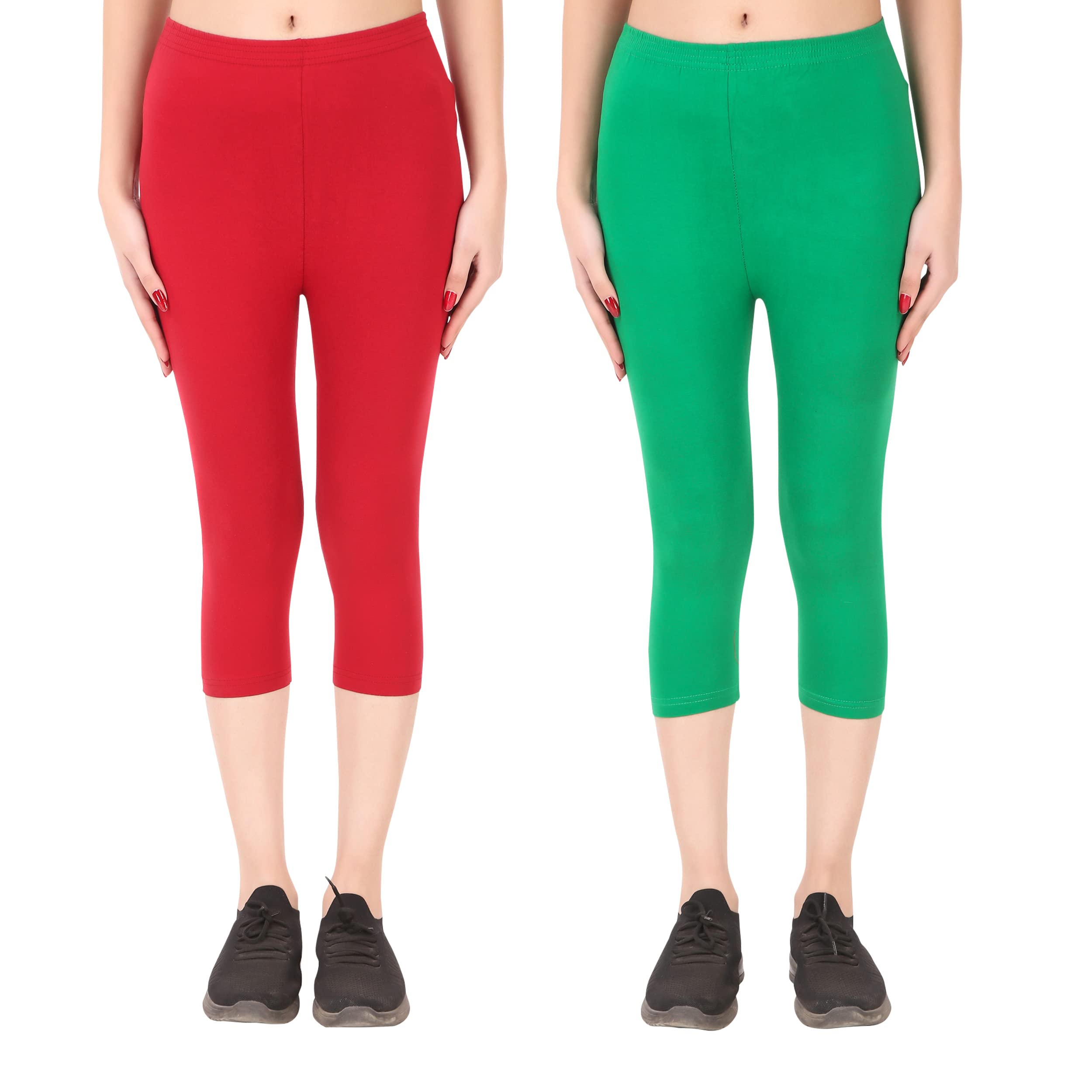 irana Capri for Women Combo Pack of 2 Maroon,Green-picture-32