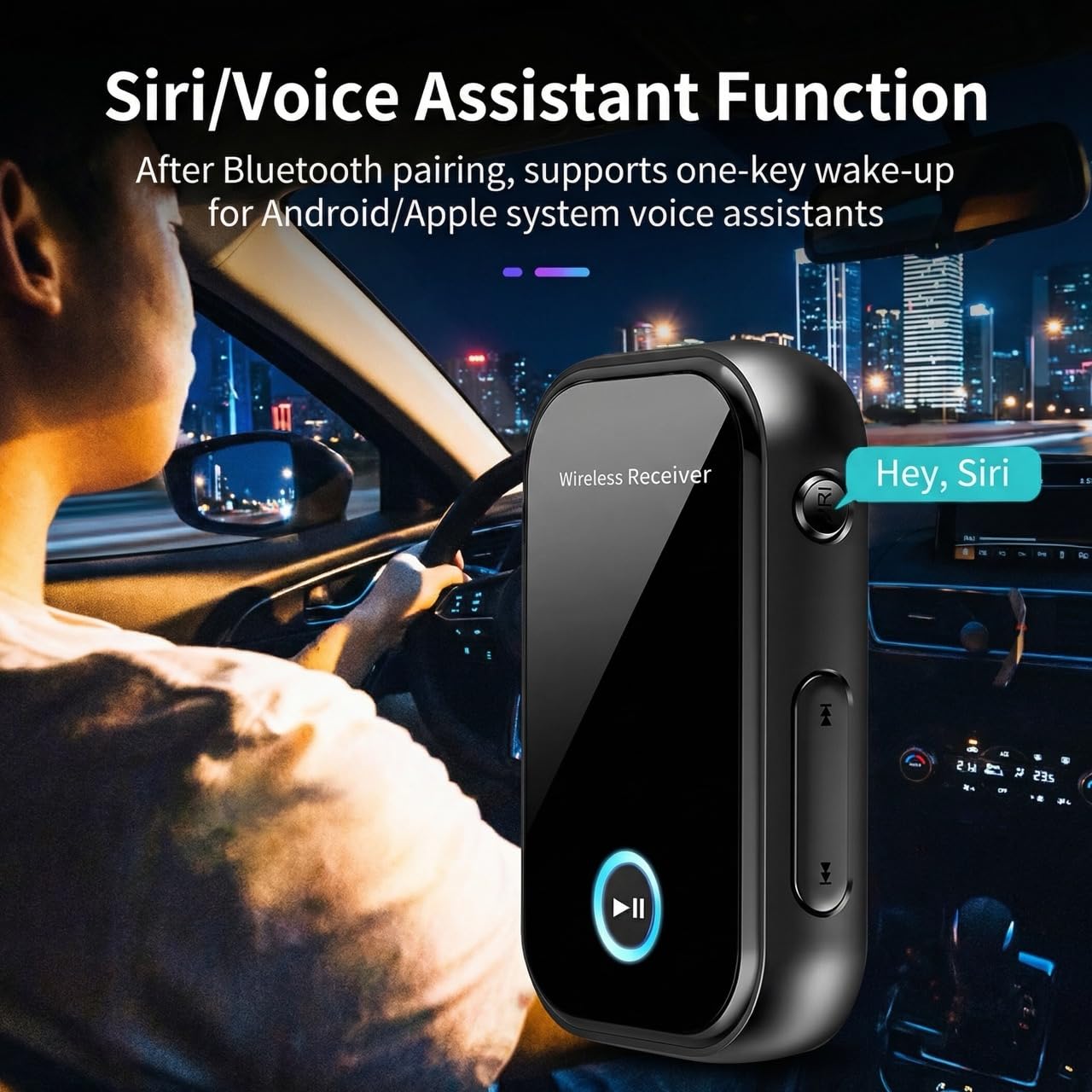 Bluetooth-AUX-Adapter für Auto, 3,5 mm kabelloser Empfänger und Sender, AUX-Bluetooth-Auto-Adapter, Freisprecheinrichtung für Autos, Lautsprecher, Stereoanlagen und Kopfhörer