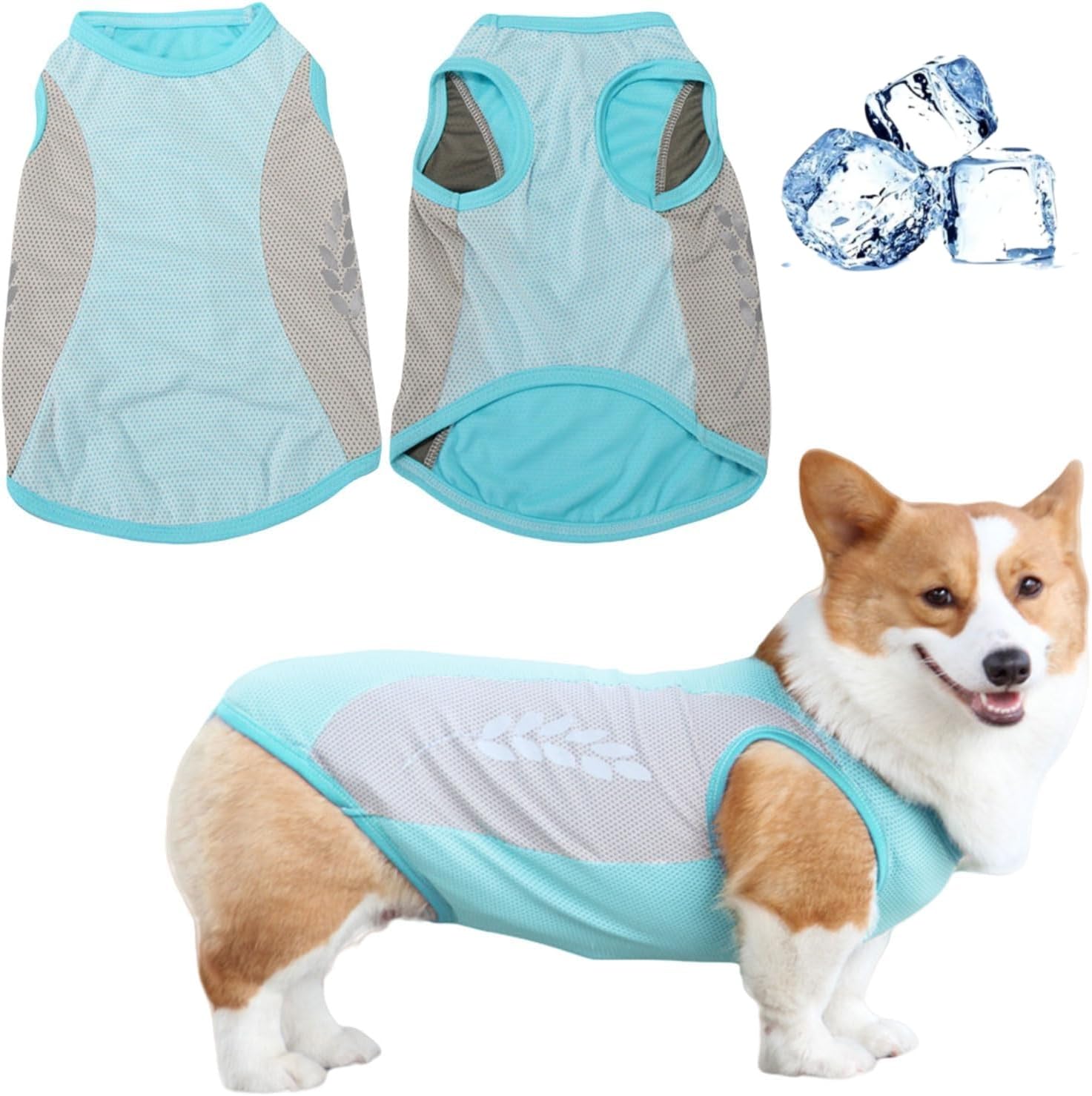Dog Cooling Vest,Breathable Mesh Dog Cooling Jacket Coat with Reflective Strip,Dog Cooling Jacket for Summer Outdoor Hiking Training,Dog Cooling Vest for Medium Large Small Pet Dogs