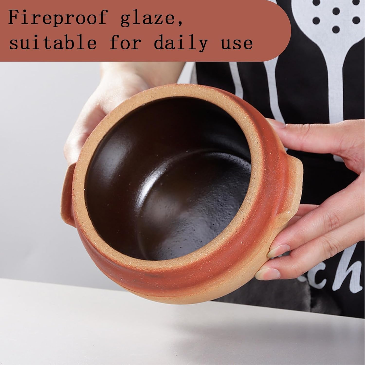 Fireproof Burning Bowl with Handle，Handmade Natural Clay Smudge Pot, Ceramic Fire Safe Bowl for Meditation Ceremonial,Sage Cleanse, Incense, Intention Paper