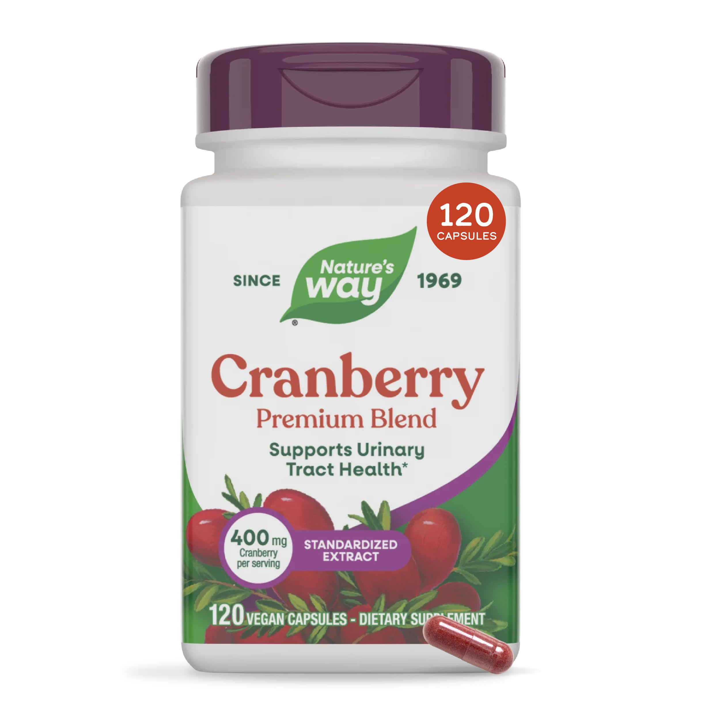 Nature's Way Cranberry Premium Blend, Urinary Tract Health Support*, 120 ct 120 Count (Pack of 1)